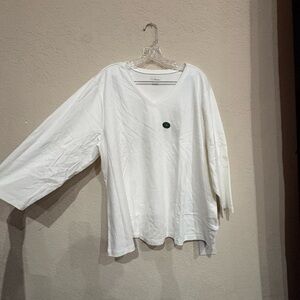 L.L. Bean Women's White Long Sleeve Top